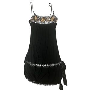 Zara lace trim slip dress